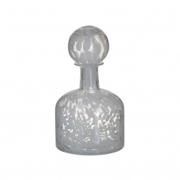 Διακοσμητικό Μπουκάλι Γυάλινο Διάφανο-Λευκό inart 15x26εκ. 3-70-621-0053