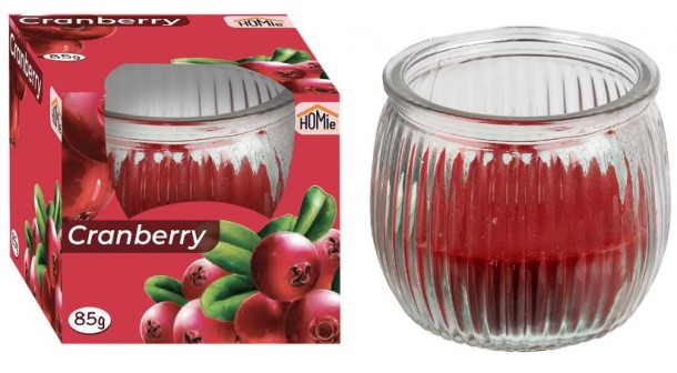 Αρωματικό Κερί Wild Cranberry Σε Βάζο 6,5x7εκ. Homie 37-461