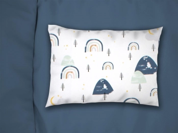 Μαξιλαροθήκη Bebe Φάκελος Βαμβακερή 35x45εκ. Rainbow 574 White-Blue DimCol