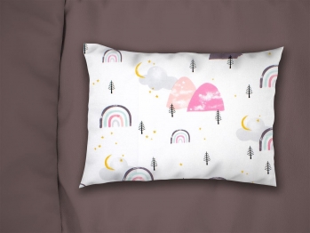Μαξιλαροθήκη Bebe Φάκελος Βαμβακερή 35x45εκ. Rainbow 575 White-Pink DimCol