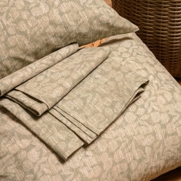 Σετ Σεντόνι Με 2 Μαξιλαροθήκες Polycotton King Με Λάστιχο 180x200+32εκ. Wang Olive Casual Line Mini Melinen 20004362