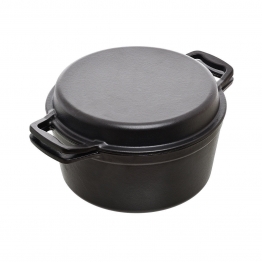 Κατσαρόλα Μαντεμένια 2 Σε 1 Iron Μαύρη 32,7x25,2x15,5εκ. Estia 01-14582