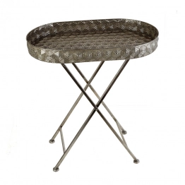 Τραπεζάκι Βοηθητικό Μεταλλικό Χρυσό 65x39,5x70,5εκ. ESPIEL GLD104