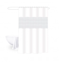 Κουρτίνα Μπάνιου 180x200εκ. Peva Bliss White 2435839