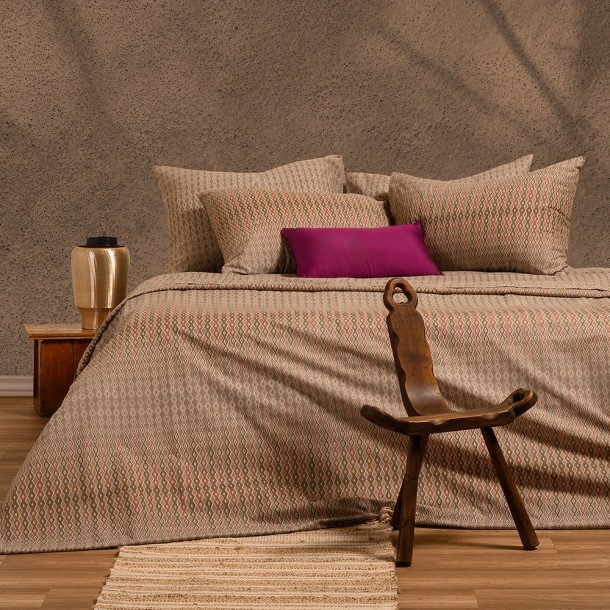 Σετ Σεντόνια Polycotton King Size Με Λάστιχο 180x200+32εκ. Tundra Beige Casual Line Mini Melinen 20003666