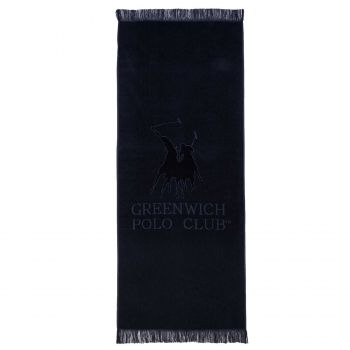Πετσέτα Θαλάσσης Βαμβακερή 70x170εκ. Essential 3656 Μαύρη Greenwich Polo Club