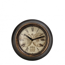 Ρολόι Τοίχου Polyresin Καφέ ESPIEL 23,2x5,4x23,2εκ. ROL603