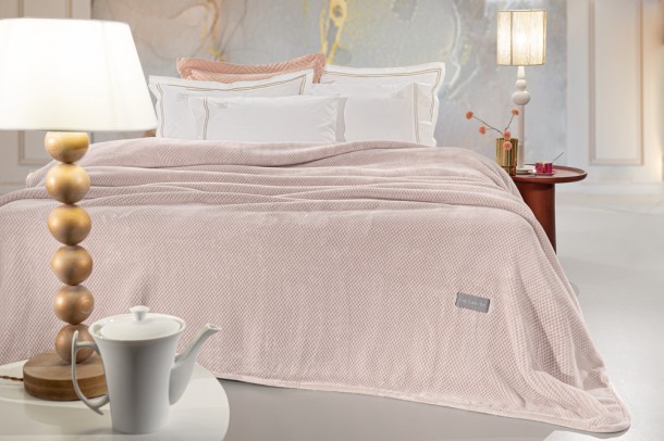 Κουβέρτα Ultrasoft Ζακάρ Υπέρδιπλη 220x240εκ. Cheval Pudra Guy Laroche