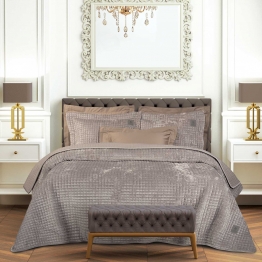 Κουβερλί Microfiber King 240x250εκ. Classic 4432 Taupe Greenwich Polo Club