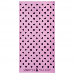 Πετσέτα Θαλάσσης Βαμβακερή 90x170εκ. Essential 4072 Μαύρη-Ροζ Greenwich Polo Club