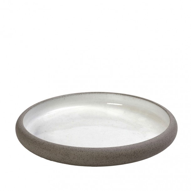 Πιάτο Ρηχό Φαγητού Stoneware Sandy White ESPIEL 24,1x4εκ. GMT417K1