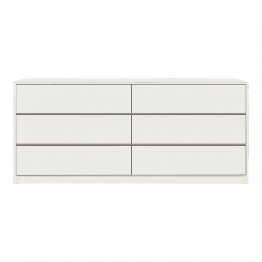 Συρταριέρα Kuanger pakoworld mdf σε λευκή απόχρωση 120x40x70εκ
