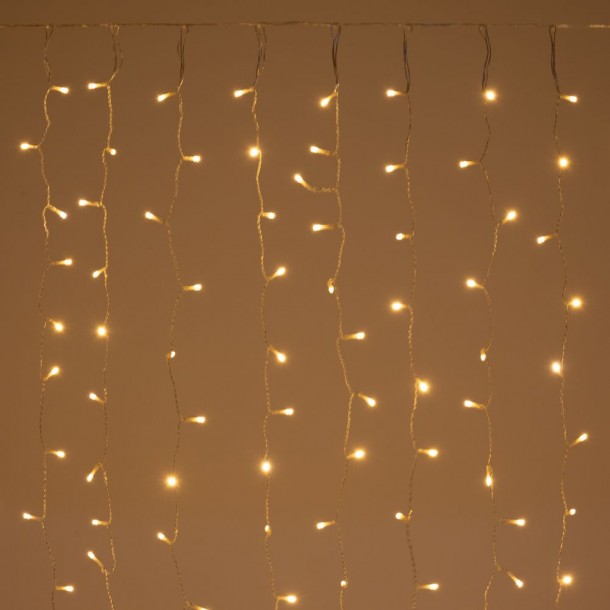 Λαμπάκια-Κουρτίνα 900 Led Ζεστό Λευκό Φως Επεκτεινόμενη 3x3μ. iliadis 64147