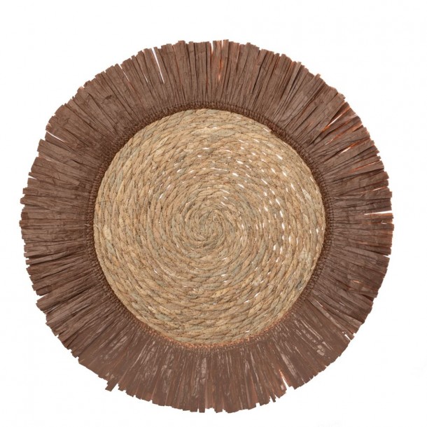 Σουπλά Ψάθινο Boho Natural-Καφέ Φ43εκ. iliadis 85656
