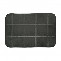 Ταπέτο Μπάνιου Polyester Tiles Μαύρο 40x60εκ. Estia 02-28527