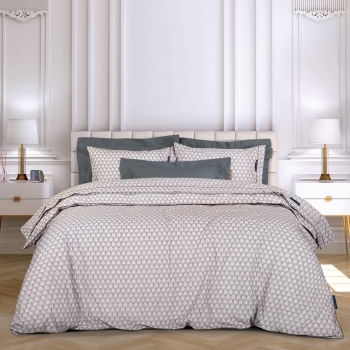 Σετ Σεντόνια Polycotton King 260x280εκ. Essential 2215 Taupe-Μαύρο Greenwich Polo Club