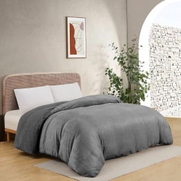 Παπλωματοθήκη Flannel-Sherpa Υπέρδιπλη 225x245εκ. Shelby Anthracite Melinen 20004986