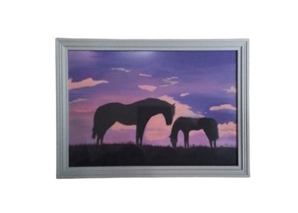 Πίνακας Ζωγραφικής Χειροποίητος Άλογα 45x1,5x32,5εκ. 19958-14