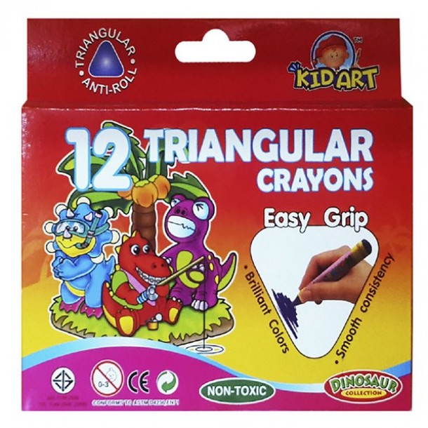 Κηρομπογιές Γίγας Σετ 12τμχ Dinosaur Justnote 60-399