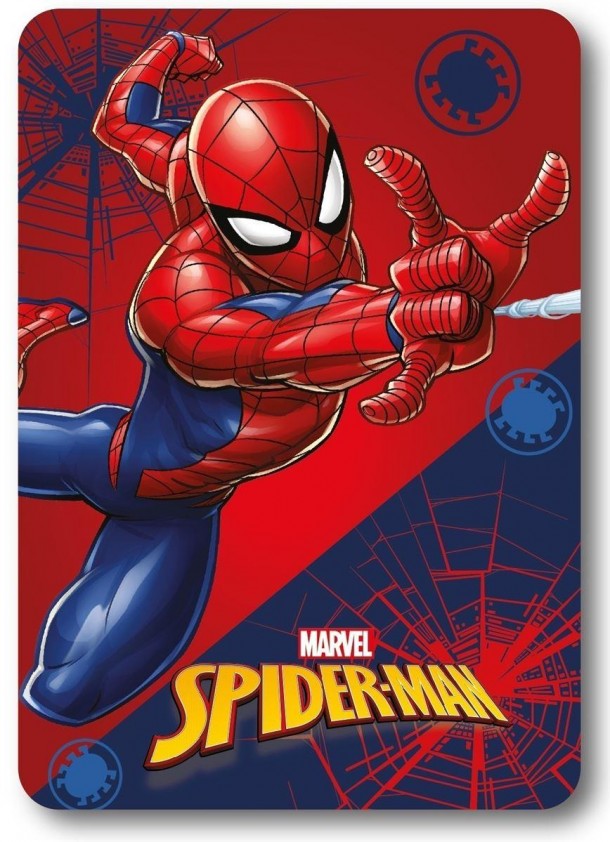 Κουβέρτα Κούνιας Fleece 100x140εκ. Marvel Spiderman 23 Red Digital Print DimCol