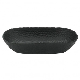 Διακοσμητική Πιατέλα Κεραμική Μαύρη Art Et Lumiere 37,5x16,5x7εκ. 30811