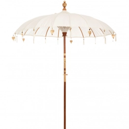 Ομπρέλα Μακραμέ Λευκή Φ185x260εκ. Bali iliadis 84848