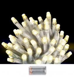 Λαμπάκια Μπαταρίας 50 Led-5,2μ. Θερμό Λευκό Φως Με Πρόγραμμα Xmas fest 93-3490