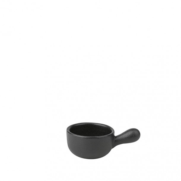 Ντιπάκι Με Λαβή Stoneware Μαύρο Lava 10,5x6,5x3,5εκ./80ml ESPIEL NOL132K12