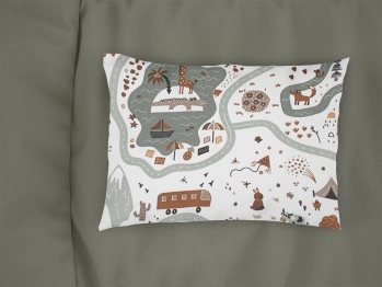 Μαξιλαροθήκη Παιδική Φάκελος Βαμβακερή 50x70εκ. Countryside 580 White-Mint DimCol