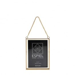 Κορνίζα Κρεμαστή Μεταλλική Χρυσή ESPIEL 13x18εκ. FAM714