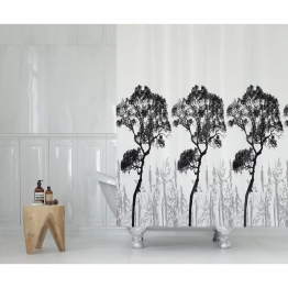 Κουρτίνα Μπάνιου Polyester Λευκή Forest 180x200εκ. Max Home BTLTR003391