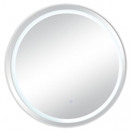 Καθρέπτης Τοίχου Μεταλλικός Με Led Λευκός 70εκ. iliadis 91470