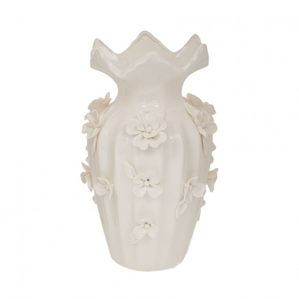 Βάζο Κεραμικό Λευκό 16x26εκ. iliadis 91533