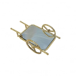 Δίσκος Μεταλλικός Με Καθρέπτη Χρυσό 37x20x12εκ. ESTHETI 819-00271