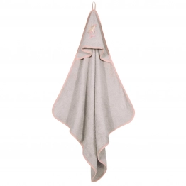 Κάπα Βαμβακερή Με Κέντημα Bebe 80x80εκ. Essential 8853 Ροζ-Γκρι Greenwich Polo Club