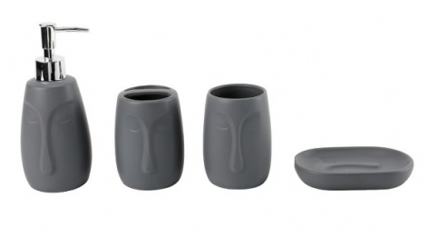 Σετ Μπάνιου 4τμχ Κεραμικό Bliss Grey Matte 2435781