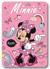 Κουβέρτα Κούνιας Fleece 100x140εκ. Home Minnie 08 Pink Digital Print Disney DimCol