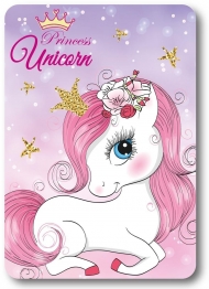 Κουβέρτα Κούνιας Fleece 100x140εκ. Unicorn 24 Pink Digital Print DimCol