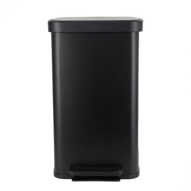 Κάδος Απορριμάτων Ανοξείδωτος 70lt-45x37,5x74,5εκ. Flatop Soft Close Μαύρος Ματ Estia 01-31985