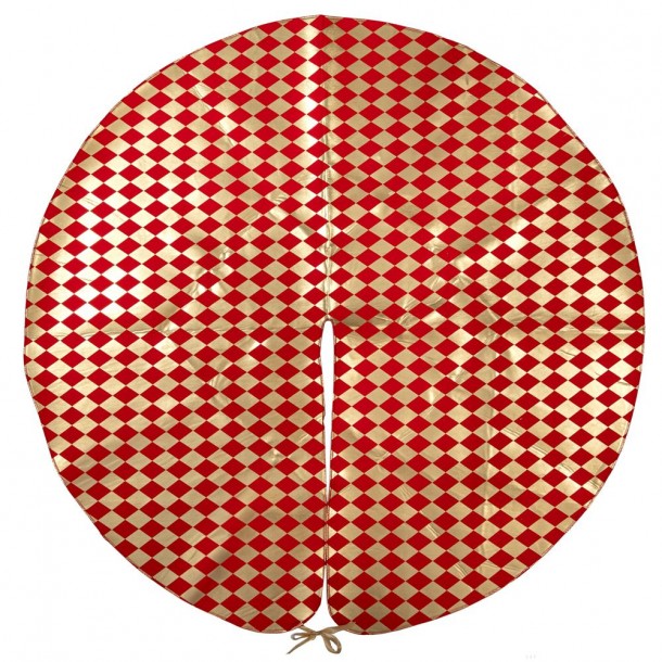 Ποδιά Δέντρου Arlecchino 120εκ. Κόκκινη-Χρυσή iliadis 20103