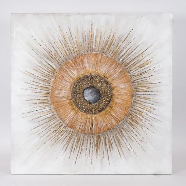 Πίνακας Καμβάς Μάτι Λευκός-Καφέ 80x3x80εκ. ESTHETI 755-12221