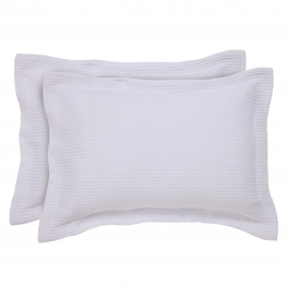 Ζεύγος Διακοσμητικές Μαξιλαροθήκες Microfiber 50x70+5εκ. Happy 9655 White Das Home