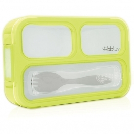 Φαγητοδοχείο Με 3 Χωρίσματα Και Κουτάλι Bento Box 11x17εκ. Lime Bbluv B0123-L