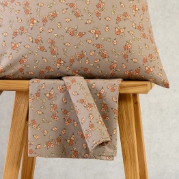 Σετ Σεντόνι Με 1 Μαξιλαροθήκη Polycotton Ημίδιπλο Με Λάστιχο 120x200+32εκ. Cesare Apricot Casual Line Mini Melinen 20005394