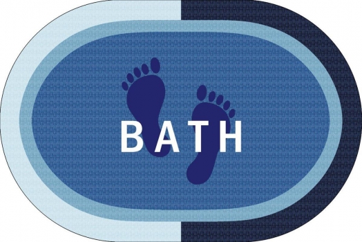 Ταπέτο Μπάνιου Αντιολισθητικό Polyester 50x70εκ. Bath Sky Blue DimCol