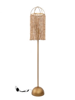 Φωτιστικό Επιδαπέδιο Μεταλλικό-Bamboo Χρυσό 25,5x25,5x119/155εκ. Zen Collection 25.16.51594