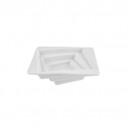 Πιάτο Γλυκού Τετράγωνο Πορσελάνης Λευκό Art Et Lumiere 14x14x2εκ. 05947