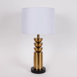 Φωτιστικό Επιτραπέζιο Μεταλλικό Χρυσό-Μαύρο-Λευκό 28x54εκ. ESTHETI 757-10131