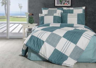 Σετ Σεντόνια 4τμχ Polycotton King 240x270εκ. Κίρκη 436 Petrol DimCol 33312325013
