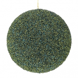 Χριστουγεννιάτικη Μπάλα Polyfoam Σμαραγδί Glitter 20εκ. iliadis 83547